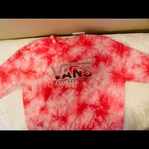 pink tie-die vans sweatshirt